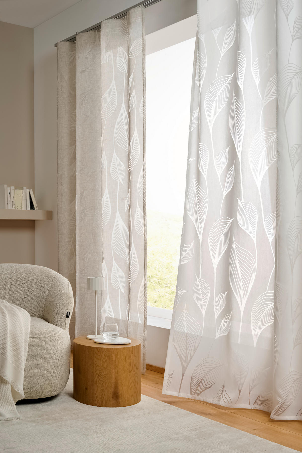 FERTIGVORHANG transparent  - Weiß, Trend, Textil (135/245cm) - Esposa