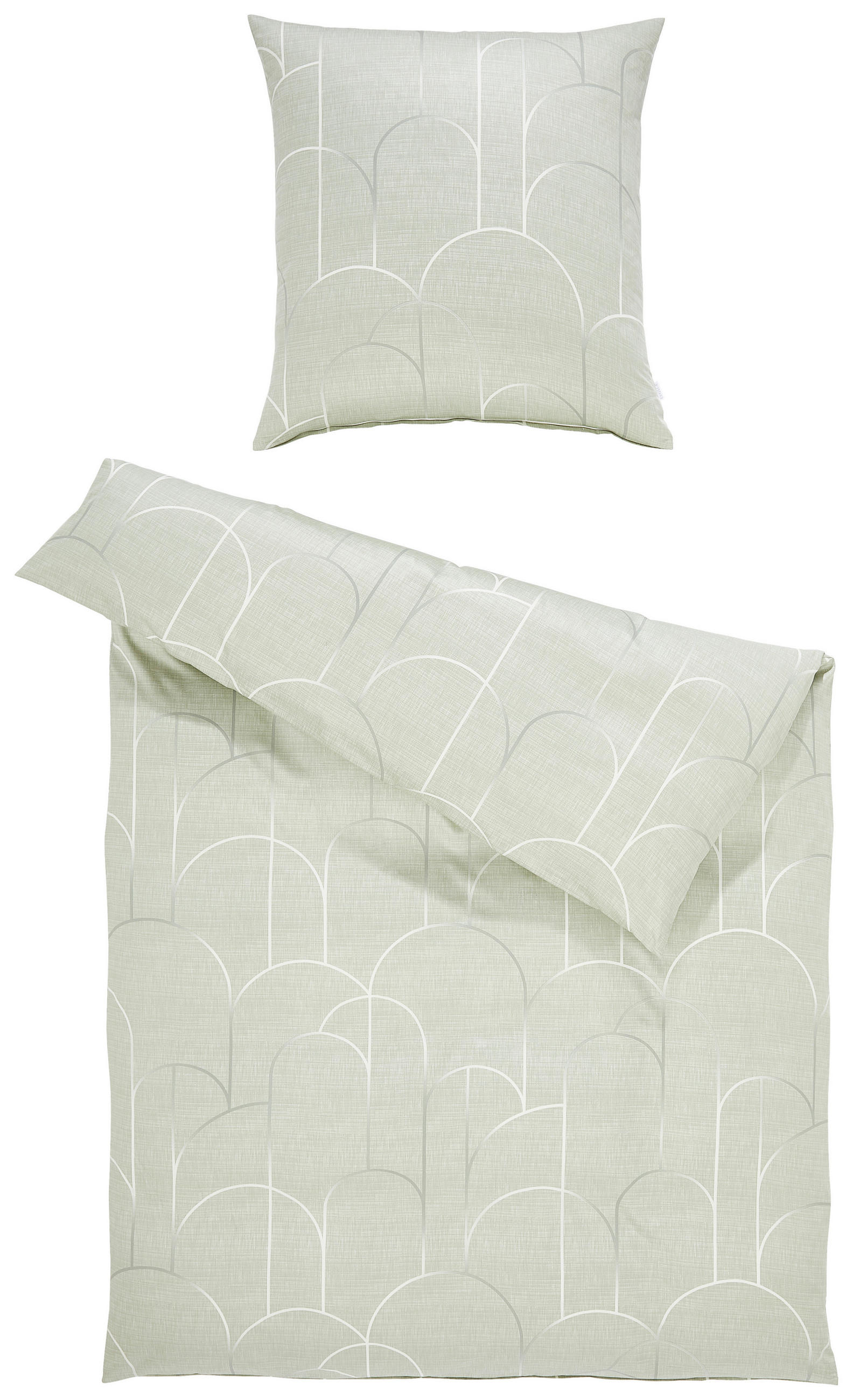 BETTWÄSCHE Atelier Makosatin 135/200 cm  - Grün, Design, Textil (135/200cm) - Estella