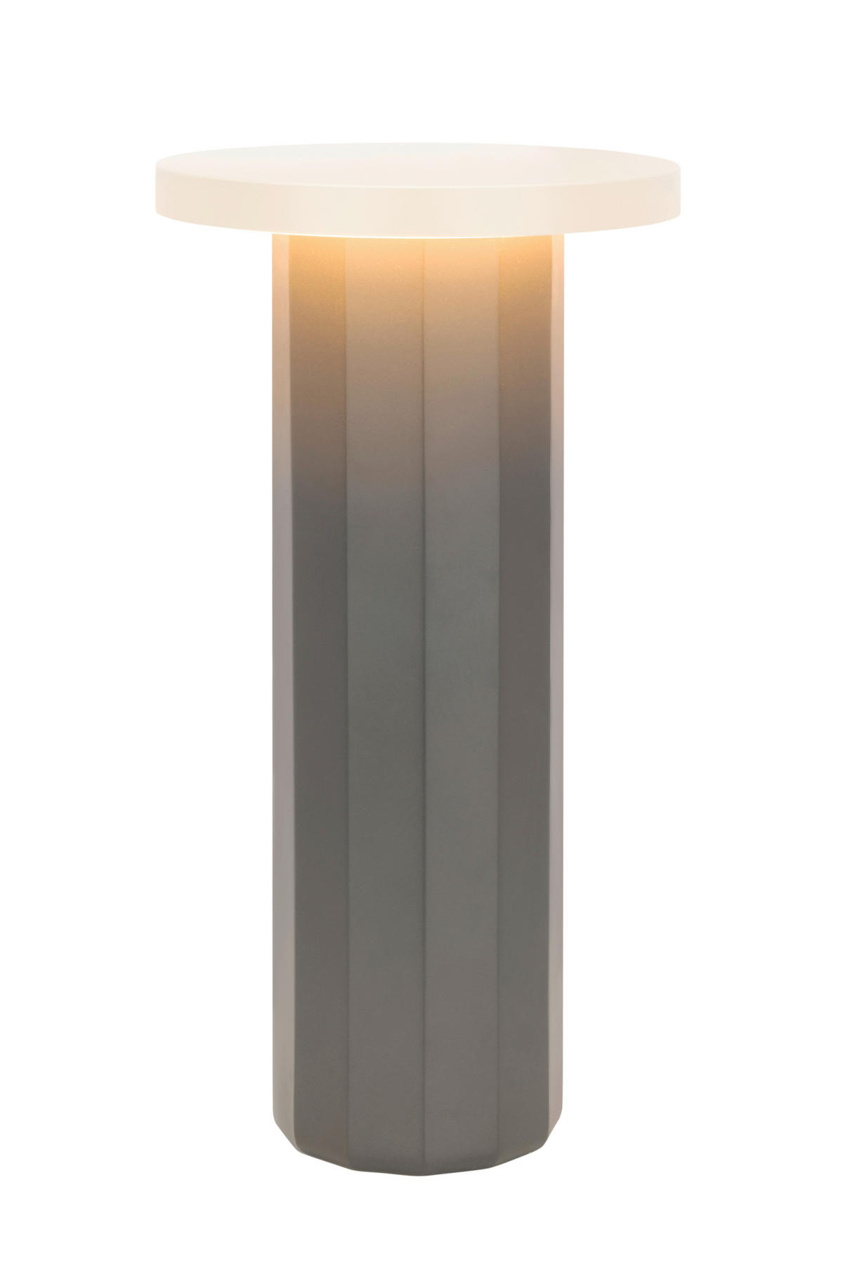 NABÍJATEĽNÁ STOLNÁ LAMPA, dotykový stmievač, 16/31,6 cm  - antracitová, Design, kov/kameň (16/31,6cm) - Dieter Knoll