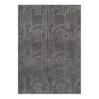 FLACHWEBETEPPICH  Wohnzimmer 120/160 cm Calma Anthrazit rechteckig  - Anthrazit, Basics, Textil (120/160cm) - Kayoom
