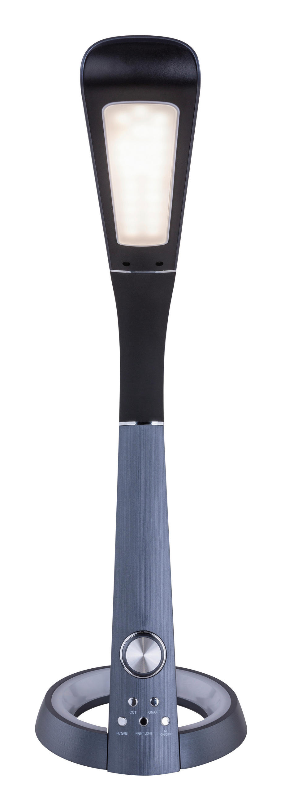 LAMPĂ DE BIROU CU LED - gri închis/negru, Design, plastic (34,3/18,3/64cm) - Novel