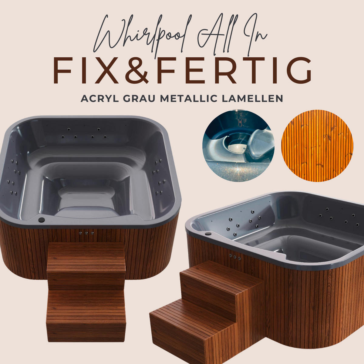 WHIRLPOOL Lamellen 202/96 cm  - Perlmutt/Grau, KONVENTIONELL, Holz/Kunststoff (202/96cm)