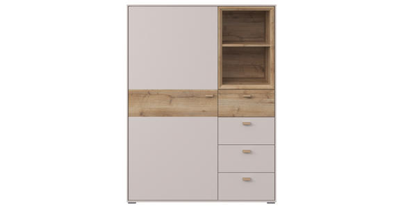 HIGHBOARD 105/140,2/38 cm  - Sandfarben/Eichefarben, MODERN, Holz/Holzwerkstoff (105/140,2/38cm) - Hom`in