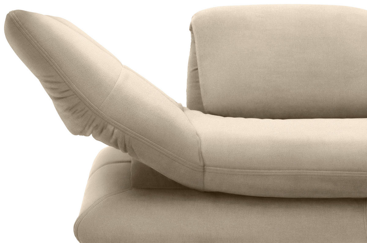 SESSEL mit Funktion Webstoff Beige    - Beige/Schwarz, Design, Textil/Metall (139 (197)/83 (110)/98cm) - LOOKS by W.Joop
