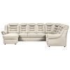 WOHNLANDSCHAFT in Chenille Creme  - Creme/Schwarz, Konventionell, Kunststoff/Textil (165/333/216cm) - Livetastic