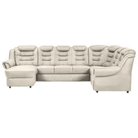 WOHNLANDSCHAFT in Chenille Creme  - Creme/Schwarz, Konventionell, Kunststoff/Textil (165/333/216cm) - Livetastic