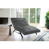 RELAXLIEGE in Mikrofaser Dunkelgrau  - Dunkelgrau/Schwarz, Design, Textil/Metall (120/54-113/158-198cm) - Pure Home Lifestyle