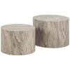 COUCHTISCHSET zylindrisch Grau  - Grau, Design, Holzwerkstoff (58/58/40cm) - MID.YOU
