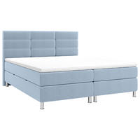 BOX KREVET    180/200 cm  - boje kroma/plava, Konvencionalno, tekstil/metal (180/200cm) - Carryhome