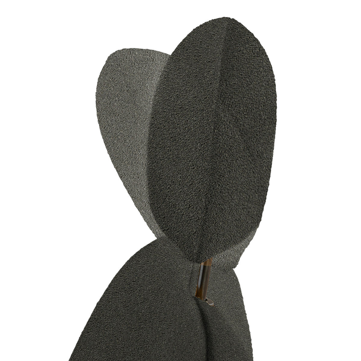 SESSEL in Flachgewebe, Bouclé Schwarz  - Schwarz, Design, Textil/Metall (71/103/91cm) - Koinor