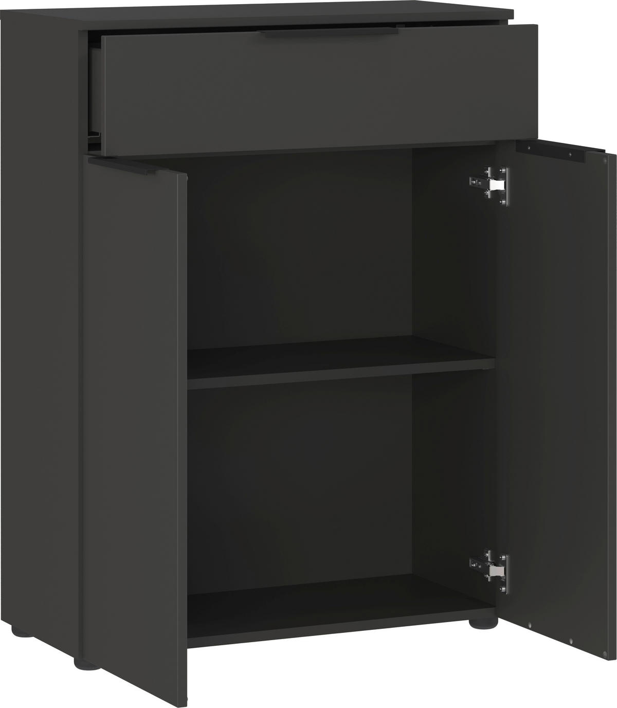UNTERSCHRANK 71/95/34 cm   - Schwarz/Graphitfarben, MODERN, Holzwerkstoff/Kunststoff (71/95/34cm) - Germania