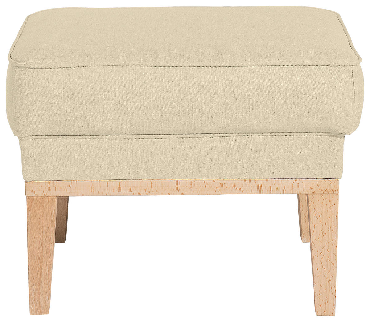HOCKER in Textil Beige  - Beige/Naturfarben, Konventionell, Holz/Textil (50/41/41cm) - Max Winzer