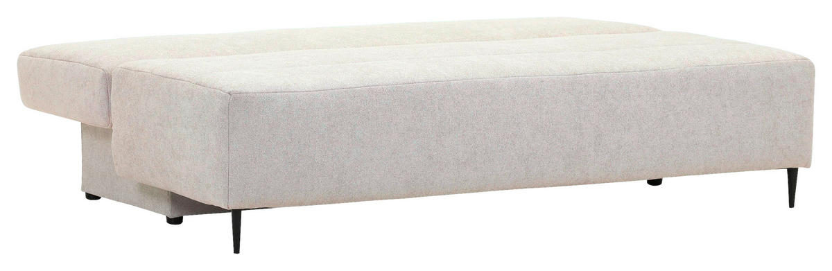 SCHLAFSOFA in Flachgewebe Naturfarben  - Schwarz/Naturfarben, KONVENTIONELL, Textil/Metall (197/75/100cm) - Carryhome