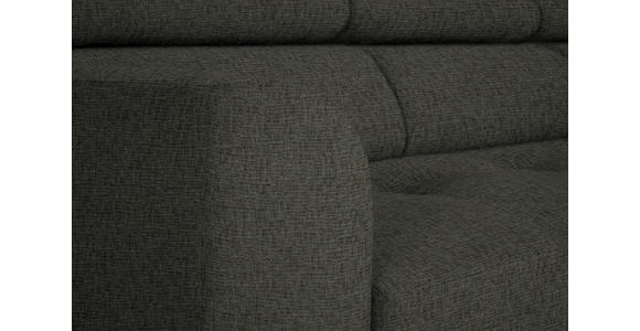 ECKSOFA in Chenille Graubraun  280/205 cm  - Graubraun/Schwarz, Design, Textil/Metall (280/205cm) - Xora
