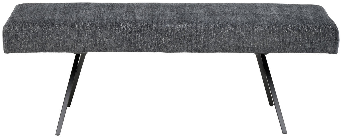 SITZBANK Metall, Textil Dunkelgrau  - Dunkelgrau/Schwarz, Konventionell, Textil/Metall (140/49/47cm) - MID.YOU