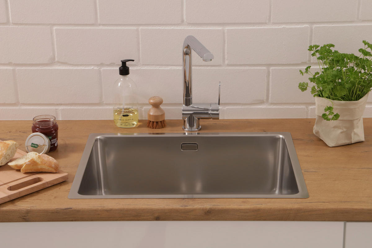 SPÜLE 1720DETROIT59X435  - Edelstahlfarben, Trend, Metall (59/22,5/44cm) - Respekta