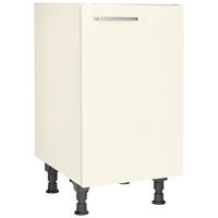 SPÜLENUNTERSCHRANK 45/87/56 cm  in Magnolie  - Edelstahlfarben/Magnolie, MODERN, Holzwerkstoff/Metall (45/87/56cm) - Nobilia