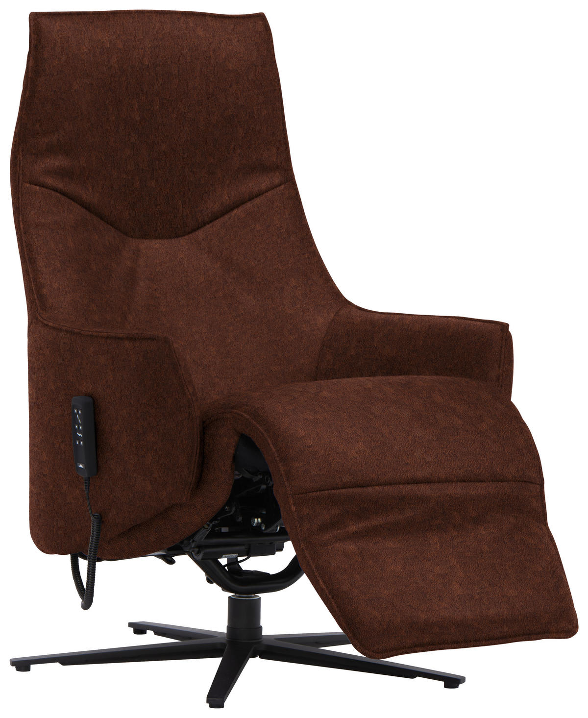 RELAXSESSEL in Leder Braun  - Anthrazit/Braun, Design, Leder/Metall (70/85/112cm) - Himolla Komfortklass