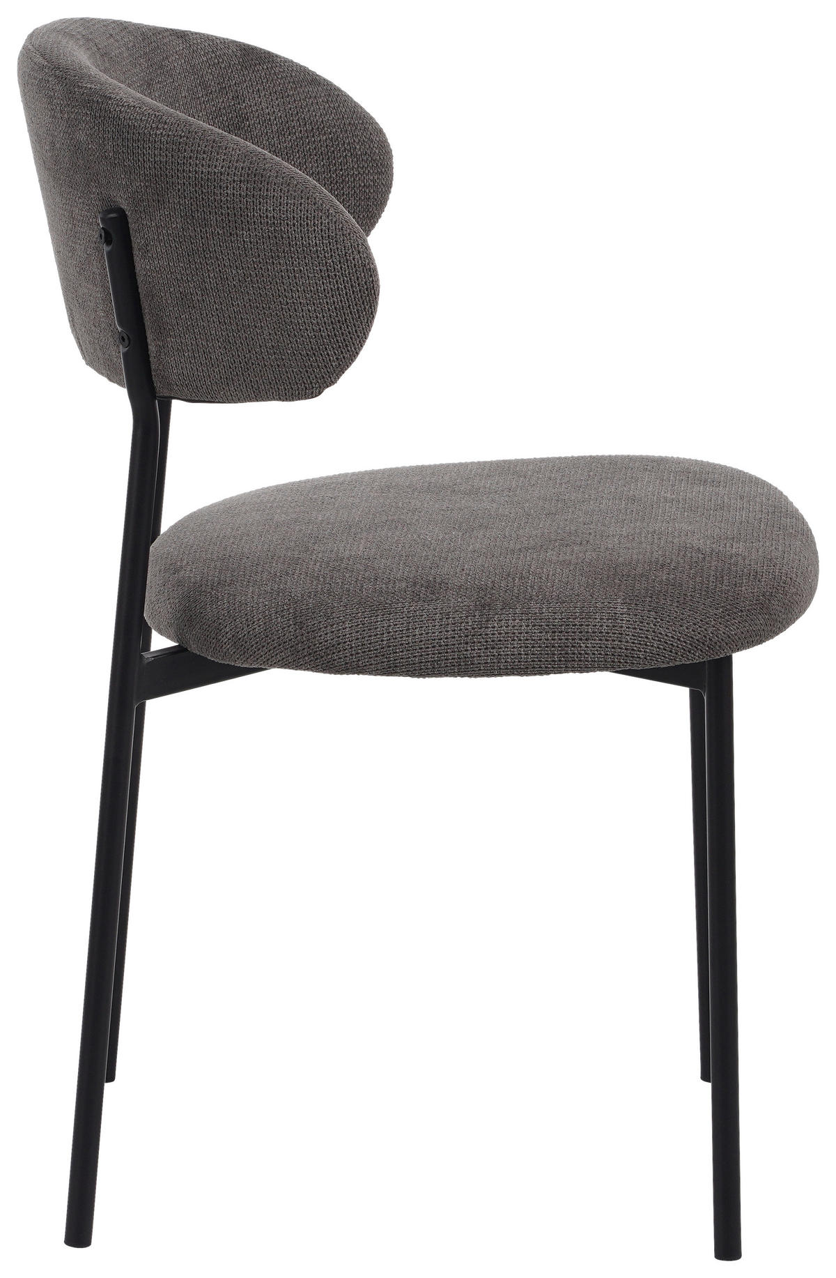 VIERFUßSTUHL - Schwarz/Grau, KONVENTIONELL, Textil/Metall (53/80/57cm) - MID.YOU