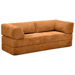 SCHLAFSOFA Cord Kupferfarben  - Kupferfarben, KONVENTIONELL, Textil/Metall (200/77/80cm) - Carryhome