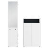 GARDEROBE 2-teilig  in 110/186/35 cm  - Schwarz/Weiß, Design, Holzwerkstoff (110/186/35cm) - MID.YOU