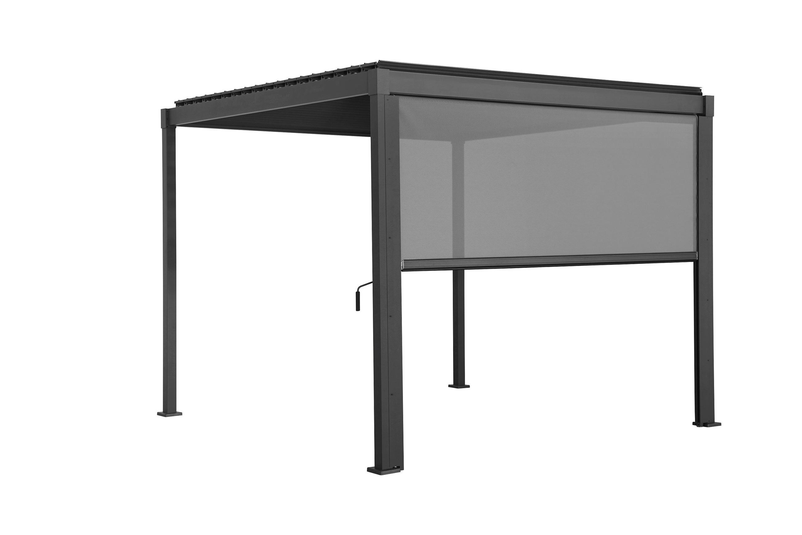 PERGOLA-ROLLO   - Anthrazit/Grau, Basics, Textil/Metall (279/224cm) - Gardenson