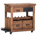 BARWAGEN BARNEY - Schwarz/Naturfarben, KONVENTIONELL, Holz/Holzwerkstoff (97/43/85cm) - Landscape