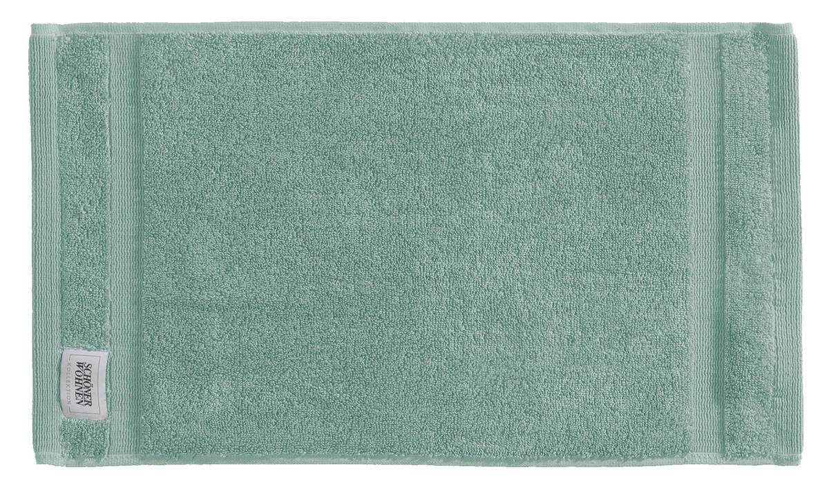 GÄSTETUCH SW-Cuddly Grün, Mintgrün, Pastellgrün, Salbeigrün  - Salbeigrün/Pastellgrün, Basics, Textil (30/50cm) - Schöner Wohnen