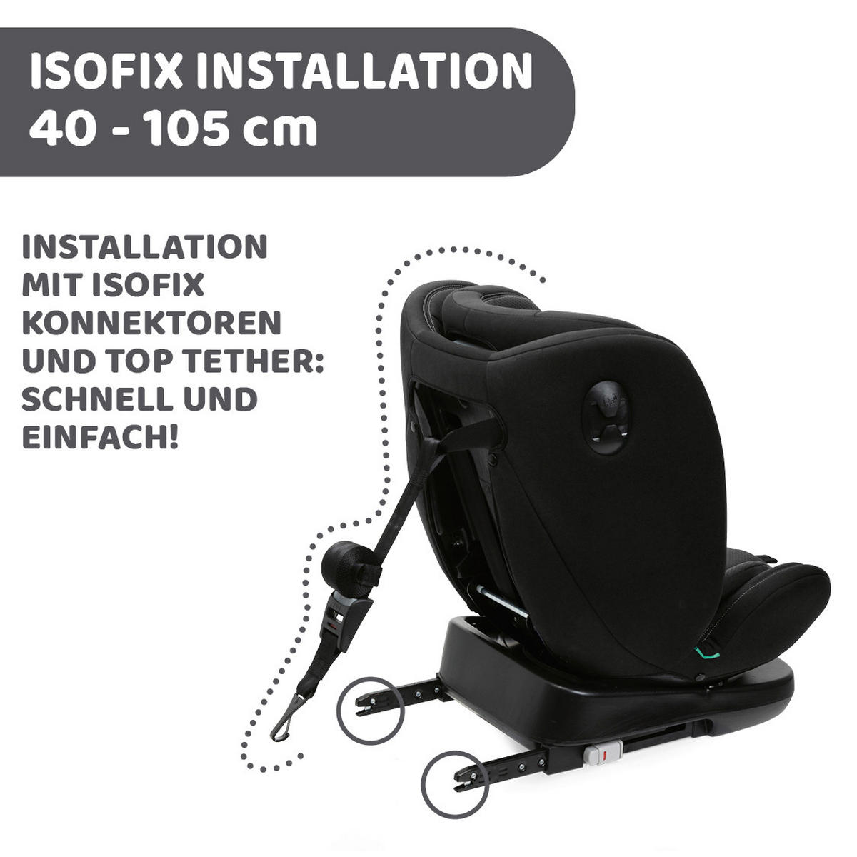 KINDERAUTOSITZ UNICO EVO I-SIZ   - Schwarz, Basics (46/54/69/44cm) - Chicco