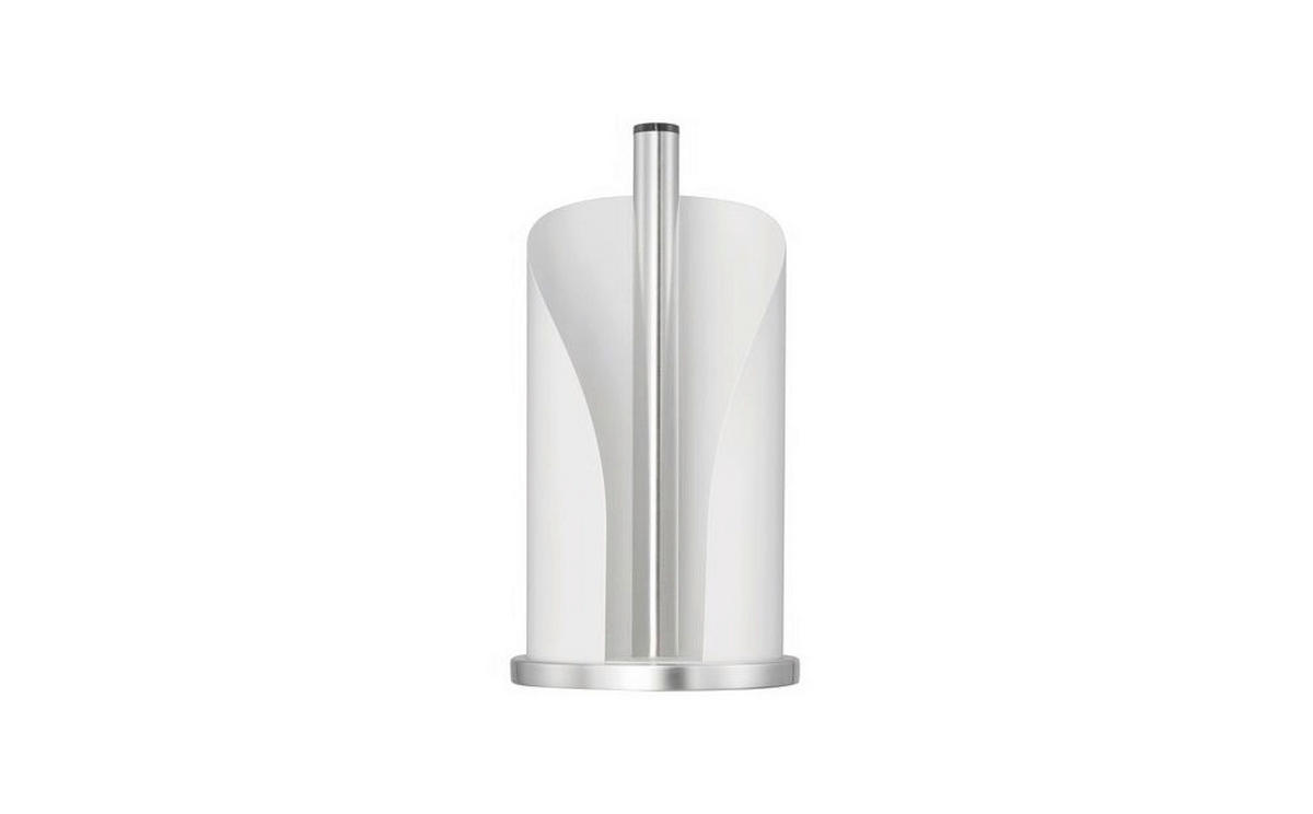 KÜCHENROLLENHALTER - Edelstahlfarben/Weiß, KONVENTIONELL, Metall (15,5/30cm) - Wesco