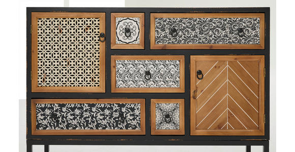 KOMMODE in 120/84/38 cm - Multicolor/Schwarz, ROMANTIK / LANDHAUS, Holz/Holzwerkstoff (120/84/38cm) - Landscape