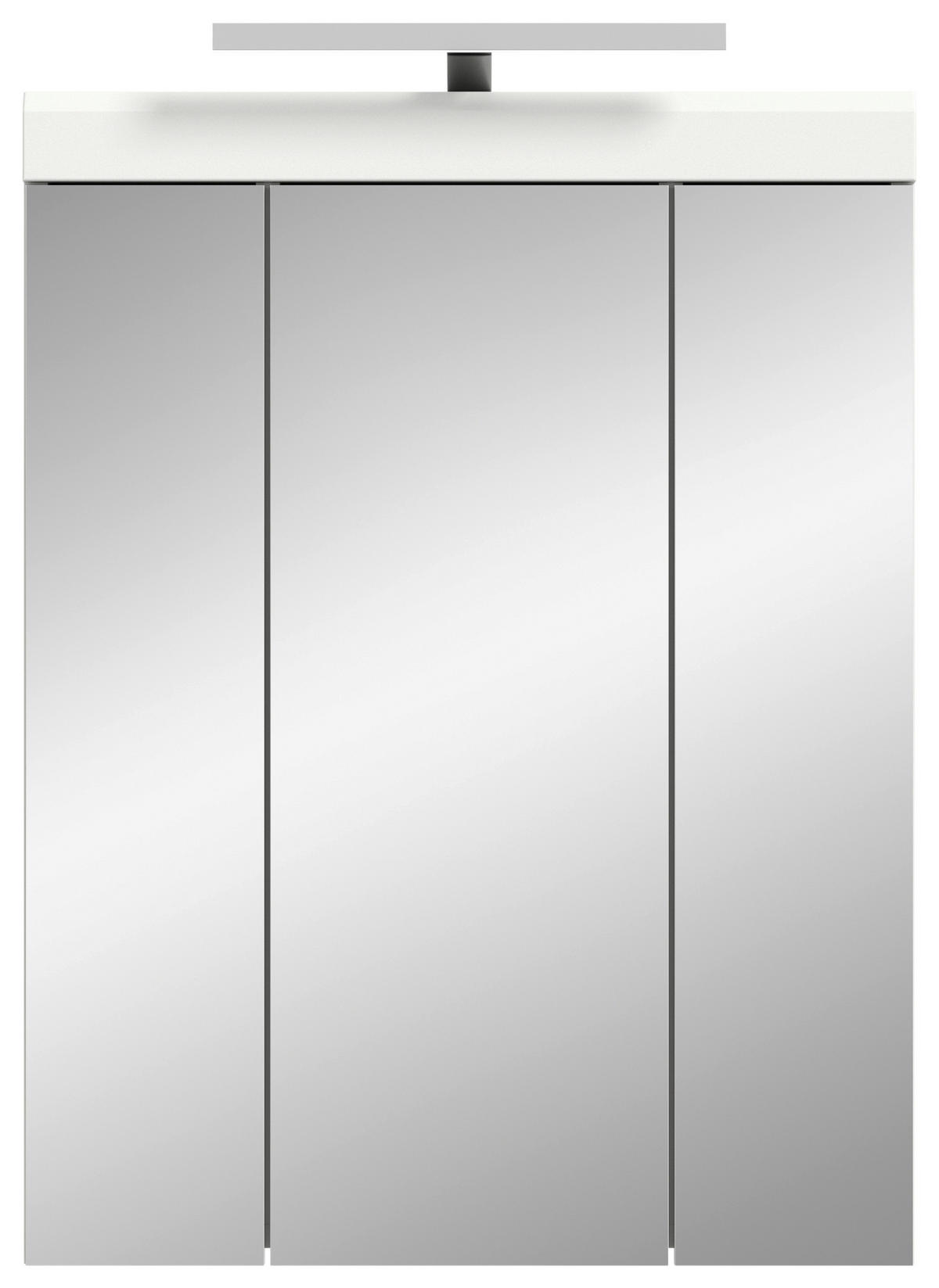 SPIEGELSCHRANK 60/79/18 cm  - Weiß Hochglanz, MODERN, Glas/Holzwerkstoff (60/79/18cm) - MID.YOU