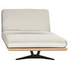 OTTOMANE Weiß Echtleder  - Beige/Schwarz, Design, Leder/Holz (114/92/165cm) - Dieter Knoll
