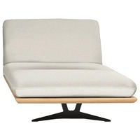 OTTOMANE Weiß Echtleder  - Beige/Schwarz, Design, Leder/Holz (114/92/165cm) - Dieter Knoll