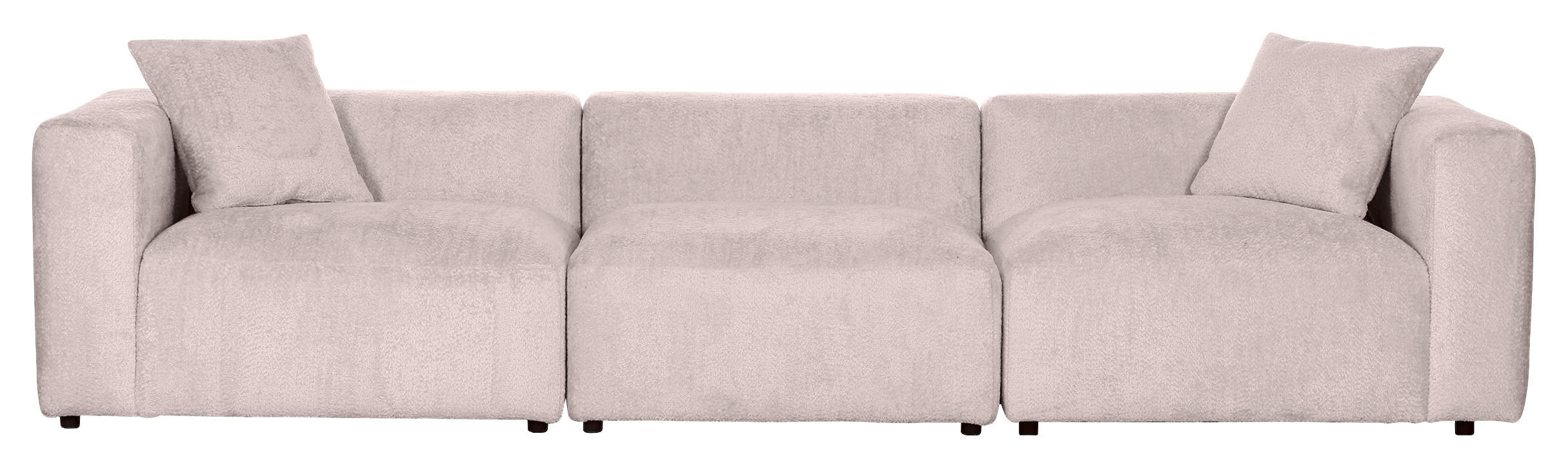 BIGSOFA Chenille Rosa  - Schwarz/Rosa, MODERN, Kunststoff/Textil (320/66/111cm) - Carryhome