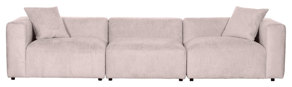BIGSOFA Chenille Rosa  - Schwarz/Rosa, MODERN, Kunststoff/Textil (320/66/111cm) - Carryhome
