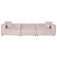 BIGSOFA Chenille Rosa  - Schwarz/Rosa, MODERN, Kunststoff/Textil (320/66/111cm) - Carryhome