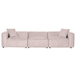 BIGSOFA Chenille Rosa  - Schwarz/Rosa, MODERN, Kunststoff/Textil (320/66/111cm) - Carryhome