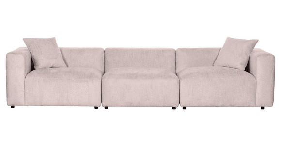 BIGSOFA Chenille Rosa  - Schwarz/Rosa, MODERN, Kunststoff/Textil (320/66/111cm) - Carryhome