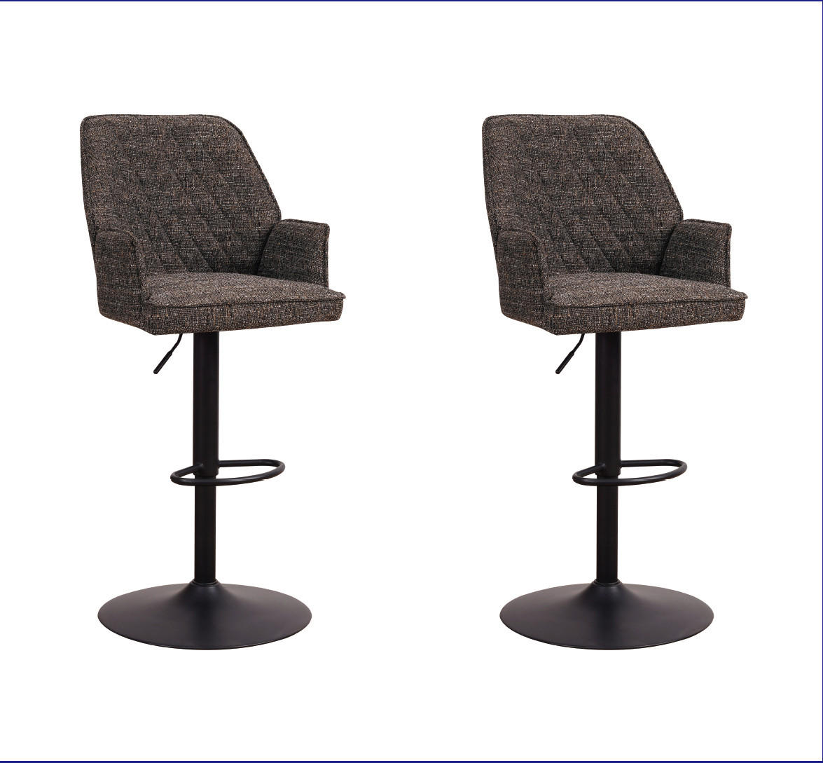 Barhocker-Set Donny Anthrazit/Dunkelgrau B: 54 cm