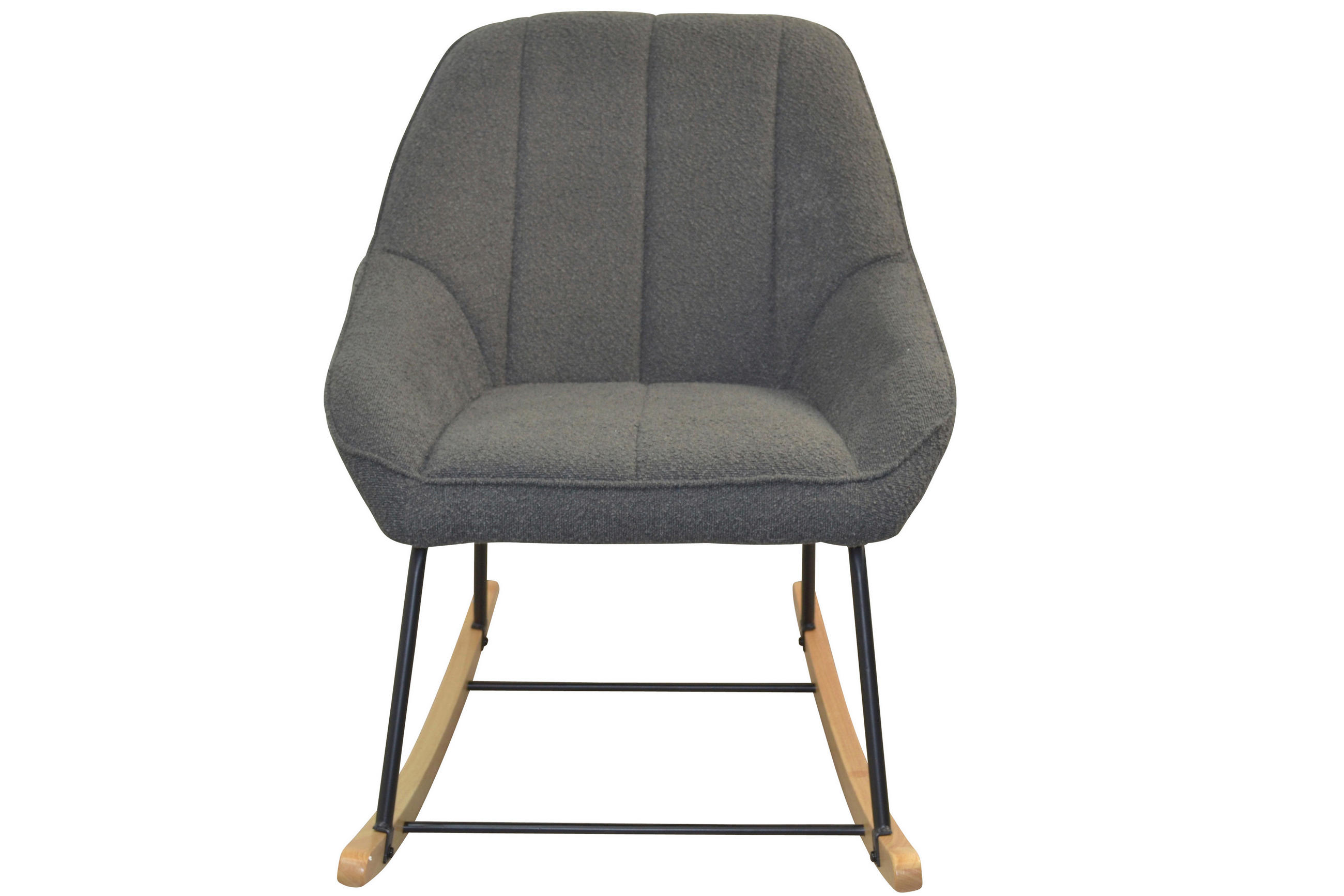 SESSEL Teddystoff Dunkelgrau    - Dunkelgrau/Schwarz, Design, Holz/Textil (70/100/90cm) - MID.YOU