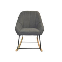SESSEL Teddystoff Dunkelgrau    - Dunkelgrau/Schwarz, Design, Holz/Textil (70/100/90cm) - MID.YOU