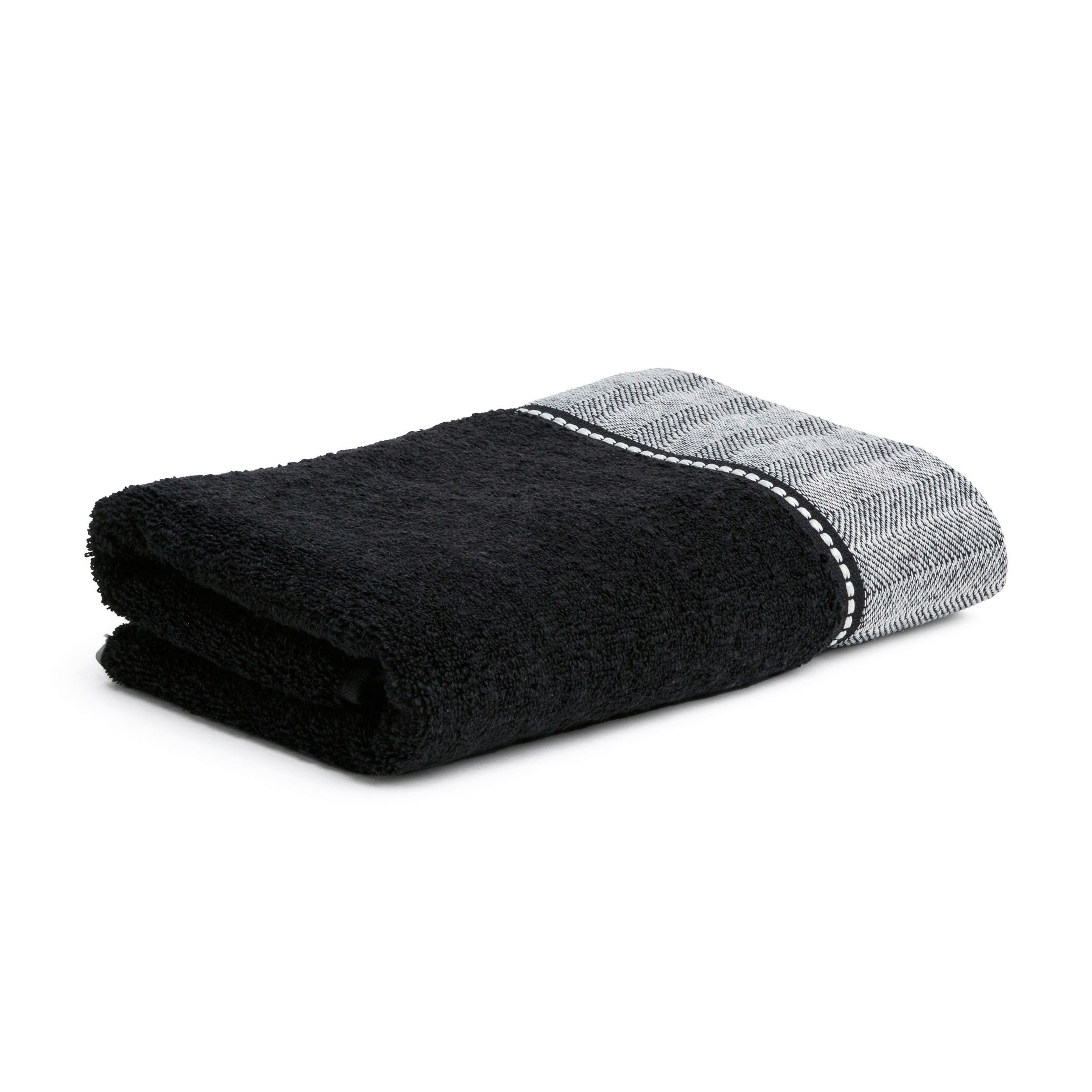 HANDTUCH 50/100 cm BROOKLYN Schwarz  - Schwarz, Basics, Textil (50/100cm) - Moeve