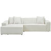 ECKSOFA in Chenille Creme  - Creme/Schwarz, Konventionell, Kunststoff/Textil (188/280cm) - Carryhome