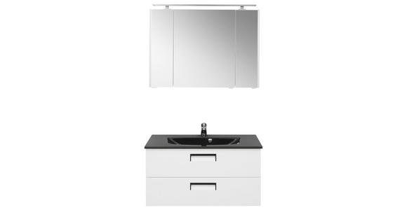 BADEZIMMER - Anthrazit/Weiß, Design, Glas/Naturmaterialien (97cm) - Dieter Knoll