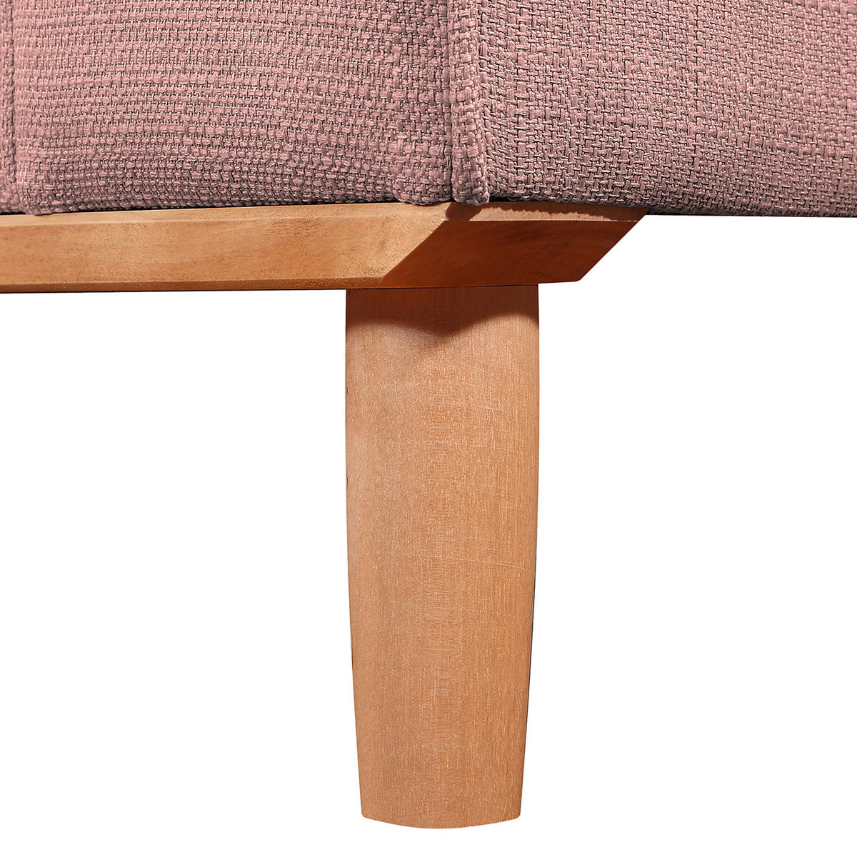 ECKSOFA Beata Rosa Mikrofaser  - Wengefarben/Rosa, Design, Holz/Textil (150/230cm) - Livetastic
