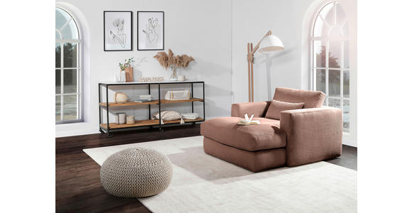 XXL-SESSEL - Schwarz/Altrosa, ROMANTIK / LANDHAUS, Kunststoff/Textil (120/67/140cm) - Landscape