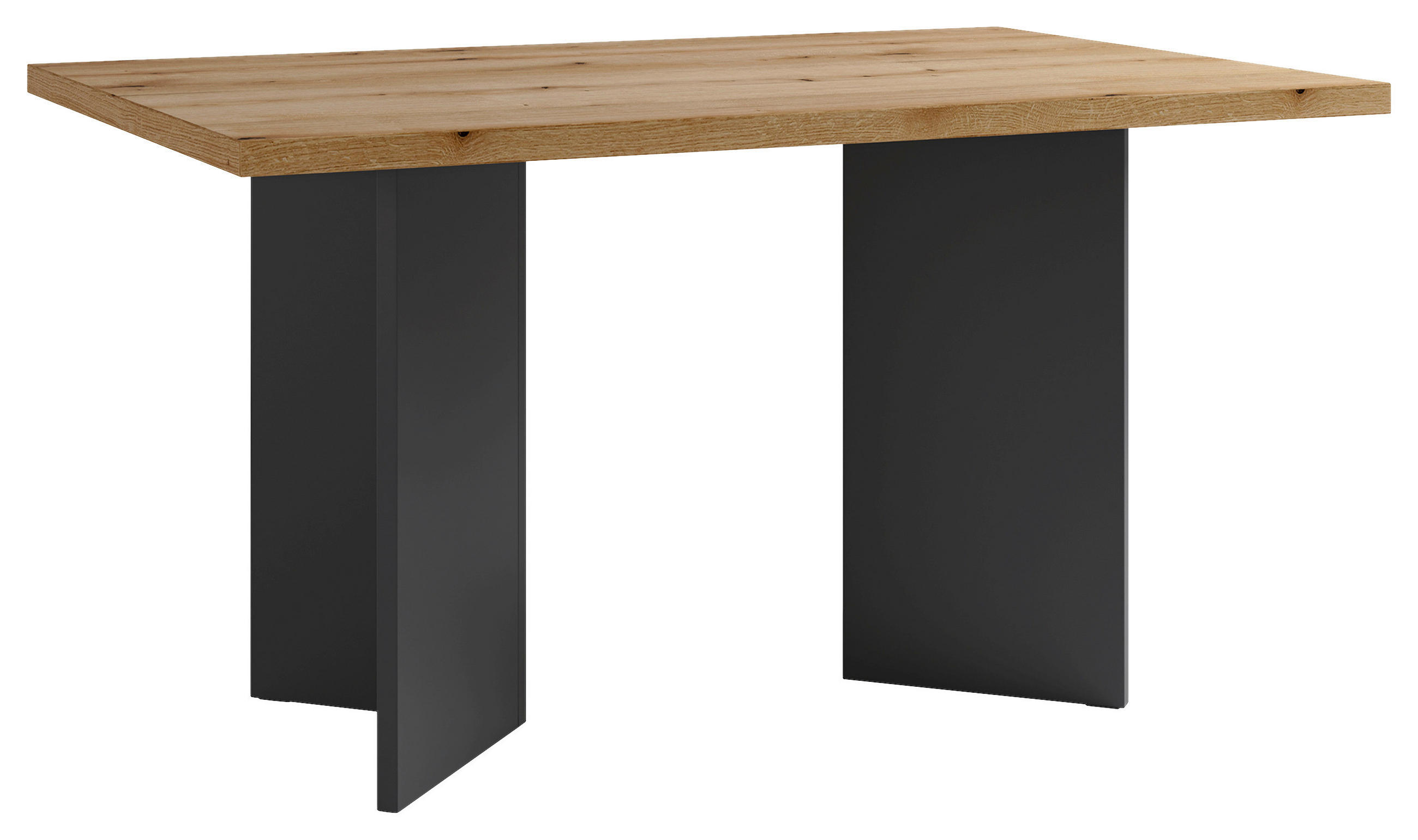 ESSTISCH rechteckig Anthrazit, Eichefarben  - Eichefarben/Anthrazit, MODERN, Holzwerkstoff (138/90/75,5cm) - MID.YOU