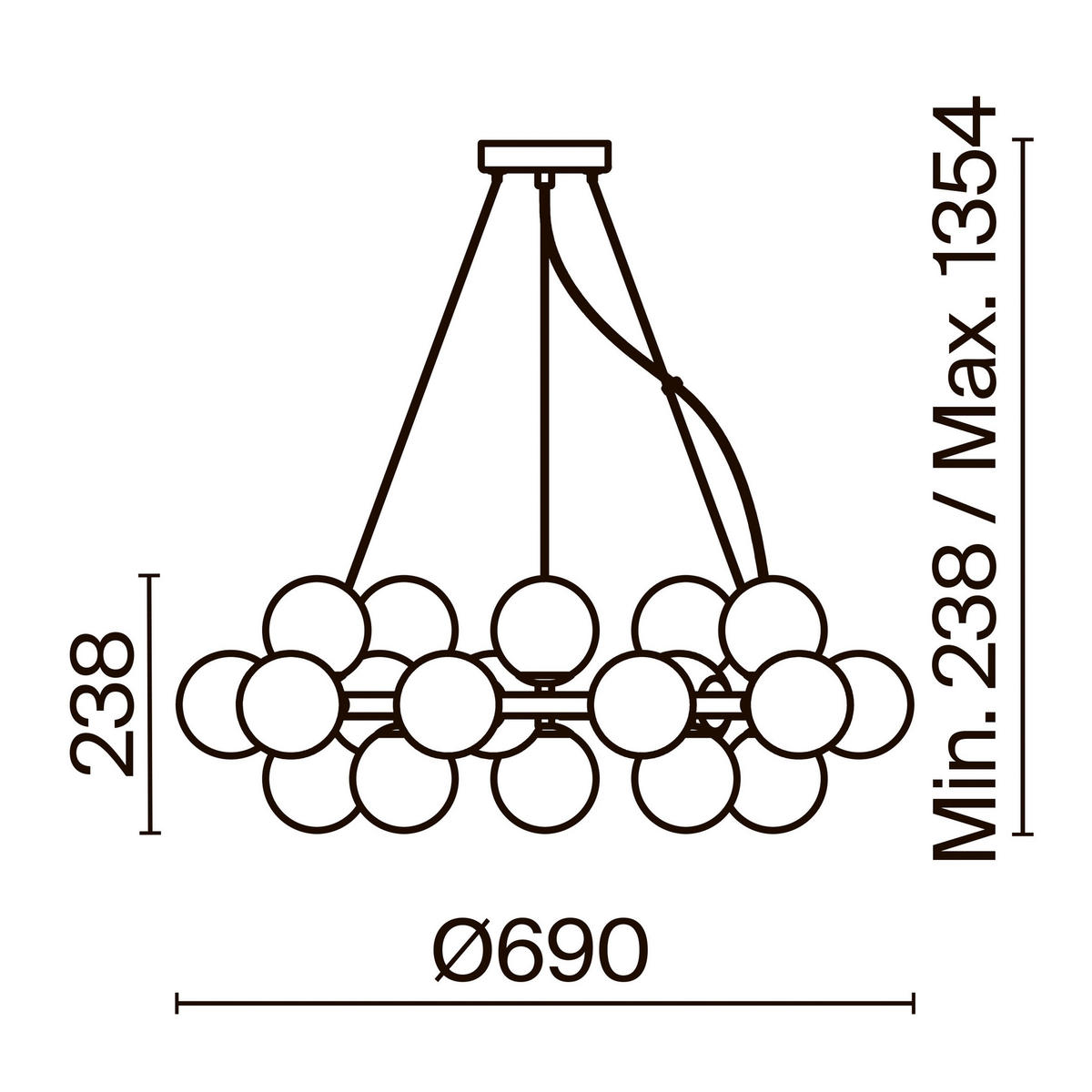 PENDELLEUCHTE 69/23,8/69 cm  - Chromfarben, Trend, Glas/Metall (69/23,8/69cm) - MAYTONI