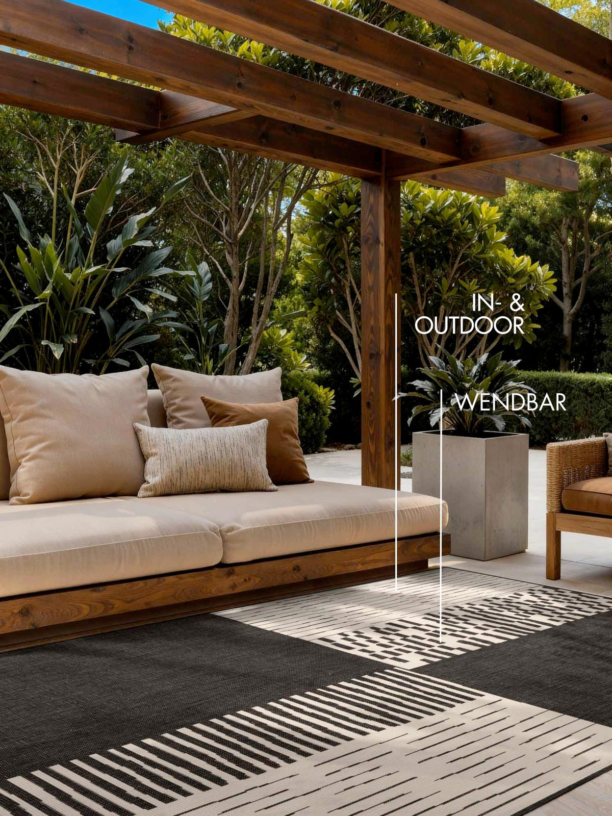 FLACHWEBETEPPICH 120/170 cm Haringey Schwarz, Weiß  - Schwarz/Weiß, Basics, Kunststoff (120/170cm)